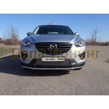 Накладка решётки радиатора лист ТСС для Mazda CX-5 2015-
