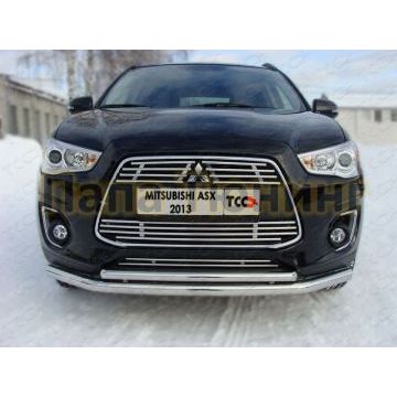 Накладка решётки радиатора верхняя 12 мм ТСС для Mitsubishi ASX 2013-2016