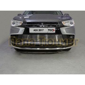 Накладка решетки радиатора нижняя 12 мм ТСС для Mitsubishi ASX 2017-