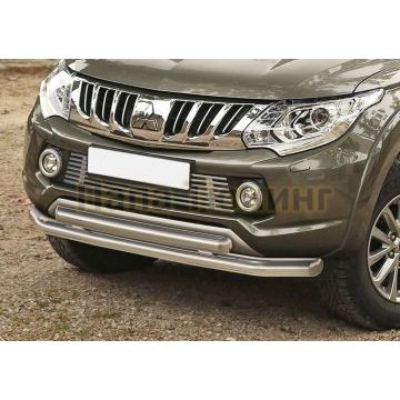 Накладка решетки радиатора 10 мм Rival для Mitsubishi L200 2015-2019