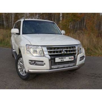 Накладка решётки радиатора 16 мм ТСС для Mitsubishi Pajero 4 2014-