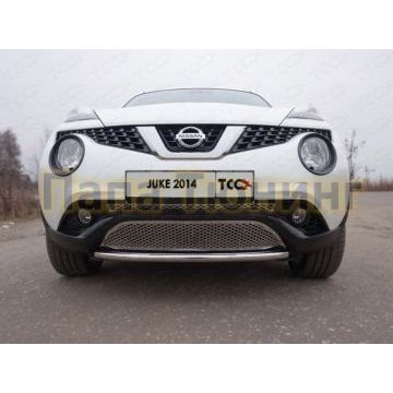 Накладка решётки радиатора верхняя ТСС для Nissan Juke 2014-