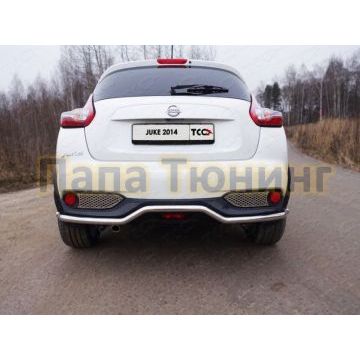 Накладка решётки заднего бампера ТСС для Nissan Juke 2014-