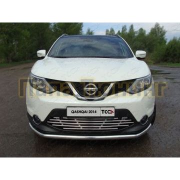 Накладка решётки радиатора 16 мм ТСС для Nissan Qashqai 2015-2019