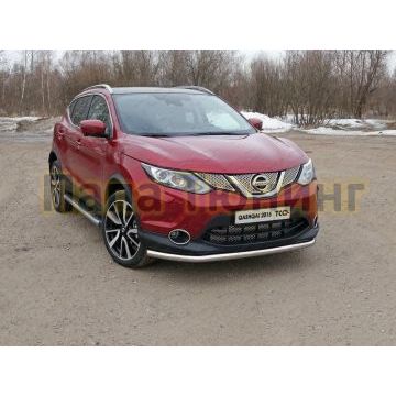 Накладка решётки радиатора верхняя лист ТСС для Nissan Qashqai (СПБ) 2015-2019