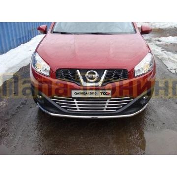 Накладка решётки радиатора 16 мм ТСС для Nissan Qashqai 2010-2014 Накладка решётки радиатора 16 мм ТСС для Nissan Qashqai 2010-2014