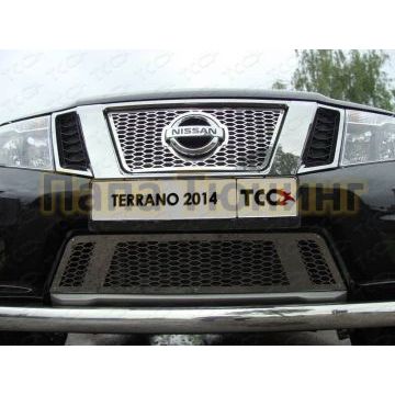 Накладка решётки радиатора верхняя лист ТСС для Nissan Terrano 2014-