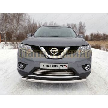 Накладка решётки радиатора нижняя 16 мм ТСС для Nissan X-Trail 2015-