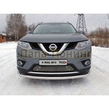 Накладка решётки радиатора нижняя 12 мм ТСС для Nissan X-Trail 2015-