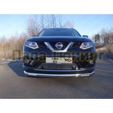 Накладка решётки радиатора нижняя лист с парктрониками ТСС для Nissan X-Trail 2015-