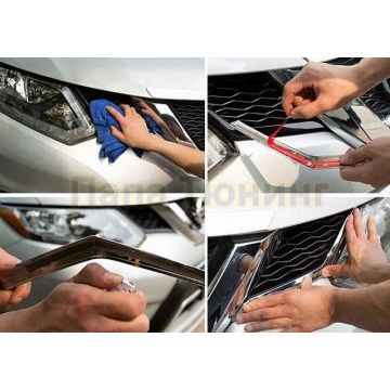 Накладка решётки радиатора из 2 частей хром OEM Tuning для Nissan X-Trail T32 2015-