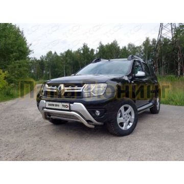 Накладка решётки радиатора нижняя 12 мм ТСС для Renault Duster 2015- Накладка решётки радиатора нижняя 12 мм ТСС для Renault Duster 2015-