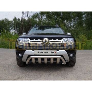 Накладка решётки радиатора верхняя лист ТСС для Renault Duster 2015-
