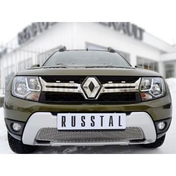 Накладка решетки радиатора нержавеющий лист РусСталь для Renault Duster 2015-