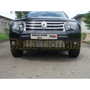 Накладка решётки радиатора 12 мм ТСС для Renault Duster 2011-2015 Накладка решётки радиатора 12 мм ТСС для Renault Duster 2011-2015
