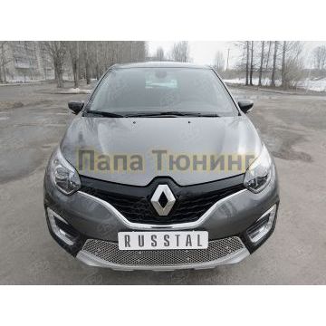 Накладка решётки радиатора Руссталь нержавеющий лист для Renault Kaptur 2016-