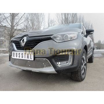 Накладка решётки радиатора Руссталь нержавеющий лист для Renault Kaptur 2016-