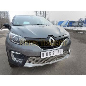 Накладка решётки радиатора Руссталь нержавеющий лист для Renault Kaptur 2016-