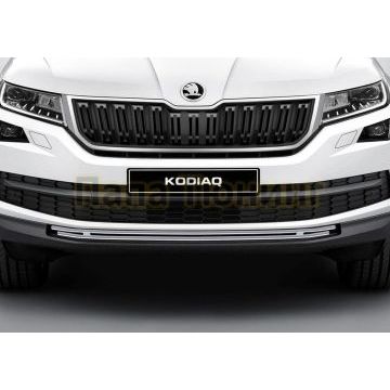 Накладка решетки радиатора 10 мм Rival для Skoda Kodiaq 2017-