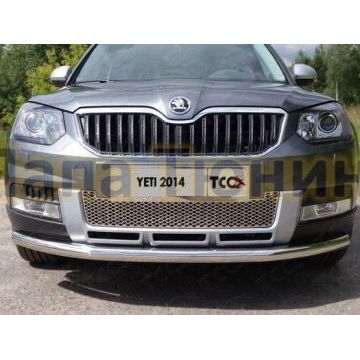 Накладка решётки радиатора лист ТСС для Skoda Yeti 2014-2018