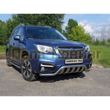 Накладка решётки радиатора верхняя 12 мм ТСС для Subaru Forester 2016-2018 Накладка решётки радиатора верхняя 12 мм ТСС для Subaru Forester 2016-2018