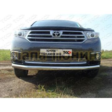 Накладка решётки радиатора 12 мм ТСС для Toyota Highlander 2010-2014
