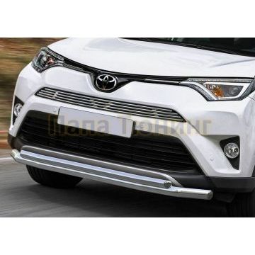 Накладка решетки радиатора верхняя 10 мм Rival для Toyota RAV4 2015-2019