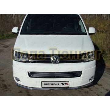 Накладка решётки радиатора 12 мм ТСС для Volkswagen Multivan/Caravelle 2009-2015