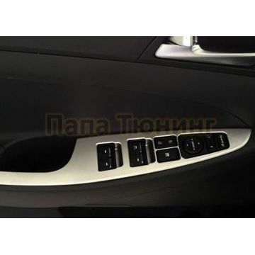 Накладки на панели управления дверей OEM Tuning для Hyundai Tucson 2015-2018