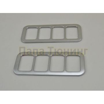 Окантовка на центальную консоль из 2 частей OEM Tuning для Toyota Highlander 2014-