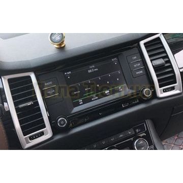 Окантовка передних воздуховодов вентиляции 2 части OEM Tuning для Skoda Kodiaq 2017-