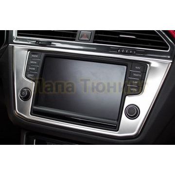 Накладка на рамку экрана аудиосистемы OEM Tuning для Volkswagen Tiguan 2016-