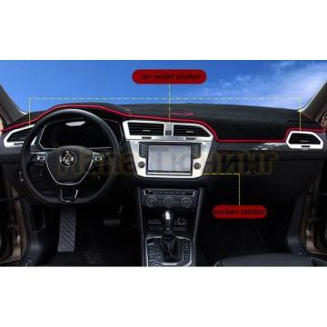 Накладки на вентиляцию торпеды 3 части OEM Tuning для Volkswagen Tiguan 2016-