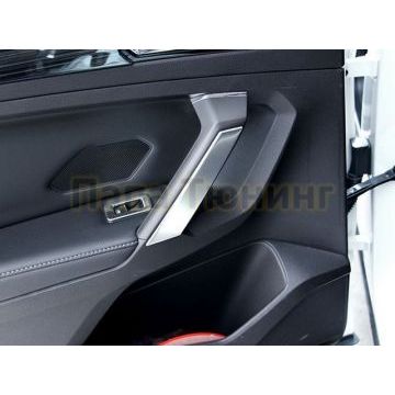 Накладки на внутренние ручки передних дверей серебристые 4 части OEM Tuning для Volkswagen Tiguan 2016-