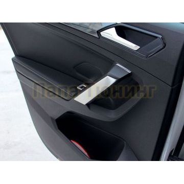 Накладки на внутренние ручки передних дверей серебристые 4 части OEM Tuning для Volkswagen Tiguan 2016-