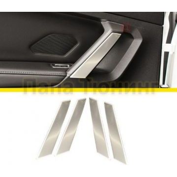 Накладки на внутренние ручки передних дверей серебристые 4 части OEM Tuning для Volkswagen Tiguan 2016-