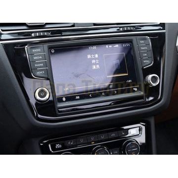 Окантовка на ручки аудиосистемы серебристая 2 части OEM Tuning для Volkswagen Tiguan 2016-