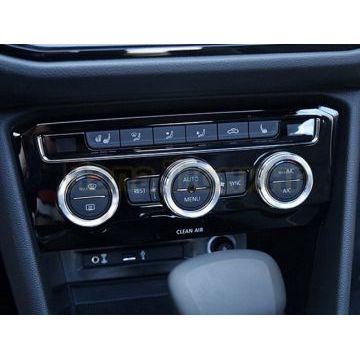 Окантовка на ручки кондиционера серебристая 3 части OEM Tuning для Volkswagen Tiguan 2016-