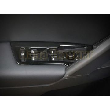 Окантовка панели стеклоподъемников чёрная 4 части OEM Tuning для Volkswagen Tiguan 2016-