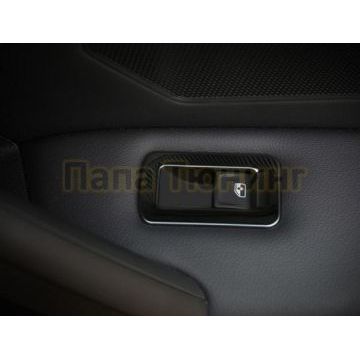 Окантовка панели стеклоподъемников чёрная 4 части OEM Tuning для Volkswagen Tiguan 2016-
