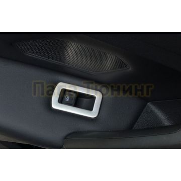 Окантовка панели стеклоподъемников серебристая 4 части OEM Tuning для Volkswagen Tiguan 2016-