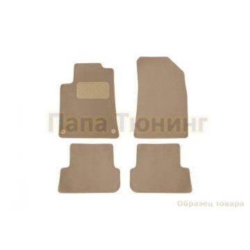 Коврики в салон Norplast текстиль бежевые (2 лог. подпятник п/у) для Mitsubishi Pajero Sport 2008-2016