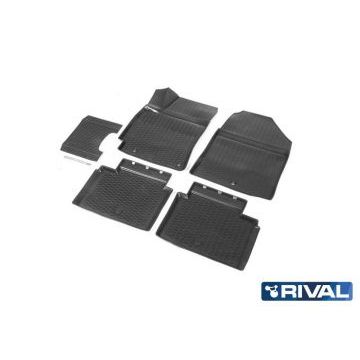 Коврики салона Rival полиуретан 5 штук для Hyundai Elantra 2019-