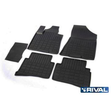 Коврики салона Rival литьевые резина 5 штук для Hyundai Tucson 2015-