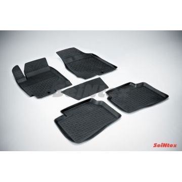 Коврики салона резиновые Seintex с бортиком для Kia Cerato 2009-2012 Коврики салона резиновые Seintex с бортиком для Kia Cerato 2009-2012