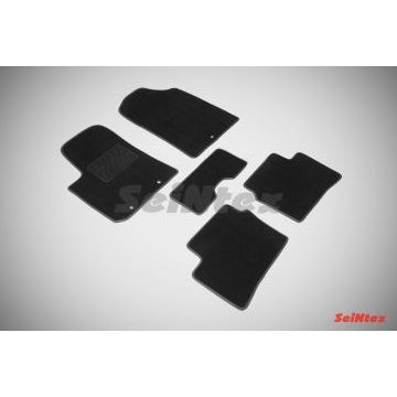 Коврики салона Lux текстильные Seintex чёрные для Kia Picanto 2011-2017