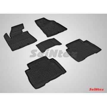 Коврики салона резиновые Seintex с бортиком для Kia Sorento 2012-2015 Коврики салона резиновые Seintex с бортиком для Kia Sorento 2012-2015