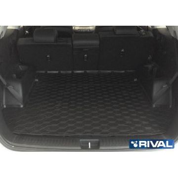 Коврик багажника Rival полиуретан на 7 мест со сложенным 3 рядом для Kia Sorento Prime 2015-