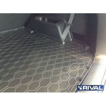 Коврик багажника Rival полиуретан на 7 мест со сложенным 3 рядом для Kia Sorento Prime 2015-
