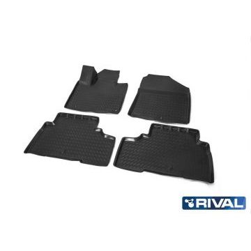 Коврики салона Rival полиуретан 4 штуки для Kia Sorento Prime 2015-